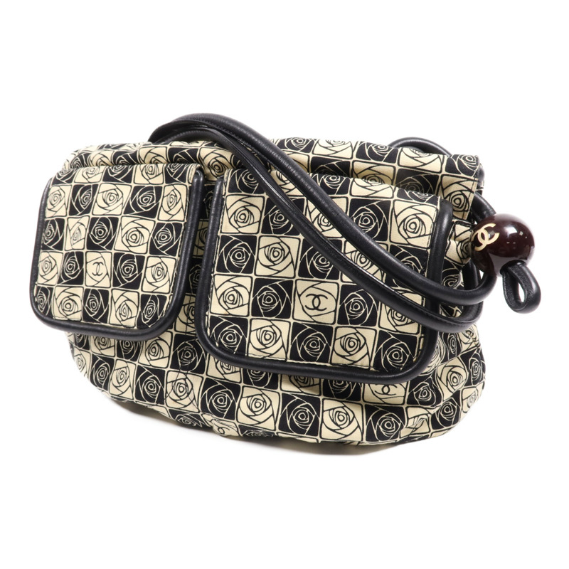 CHANEL 帆布Vintage Shoulder Bag銀扣肩背袋-2