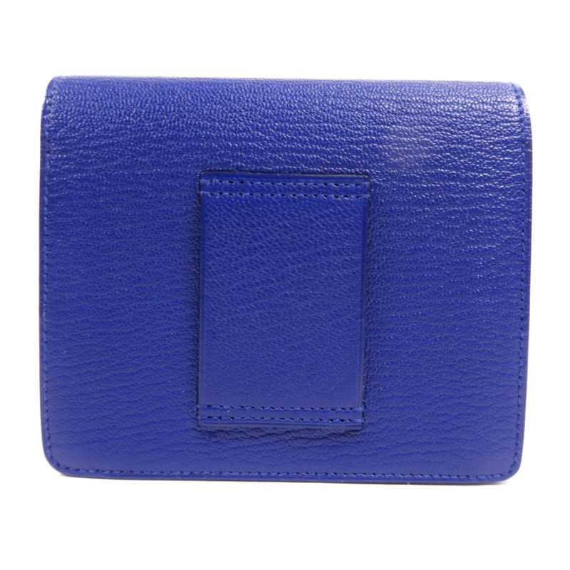 HERMES Chevre皮革Roulis Slim手拿包Bleu Electrique-1