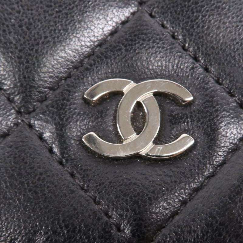 CHANEL 羊皮皮革WOC Wallet On Chain銀扣鏈帶肩背袋-7