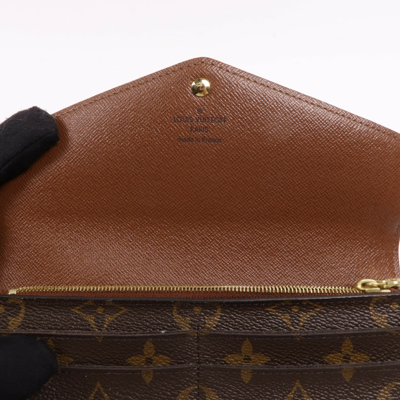 LOUIS VUITTON Monogram Sarah金扣長錢包-9