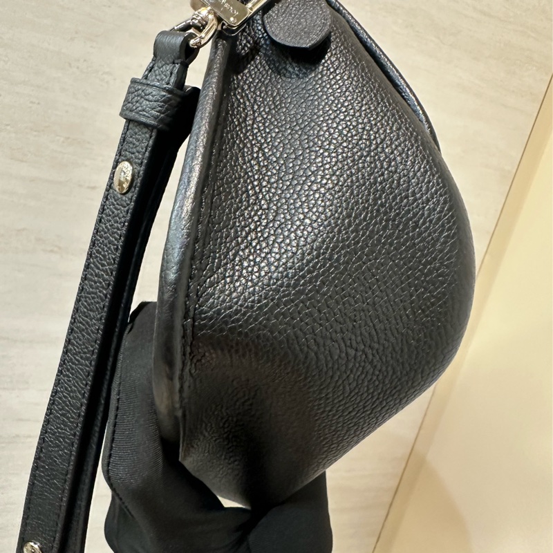 LV 黑EPI銀釦Buci黑銀Logo肩斜背包M59459-8