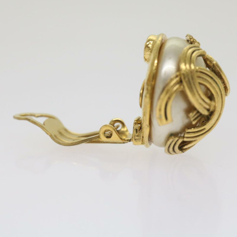 【日本直送】香奈兒金CC耳環 Auth bs12292-4