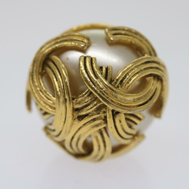 【日本直送】香奈兒金CC耳環 Auth bs12292-8