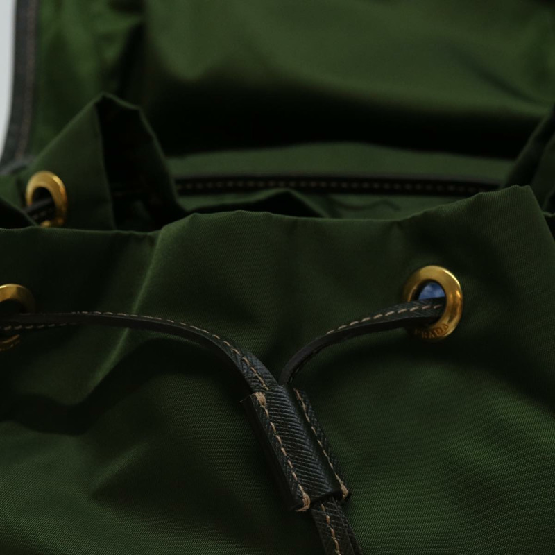 【日本直送】PRADA 尼龍卡其色雙肩包 Auth 67049-8