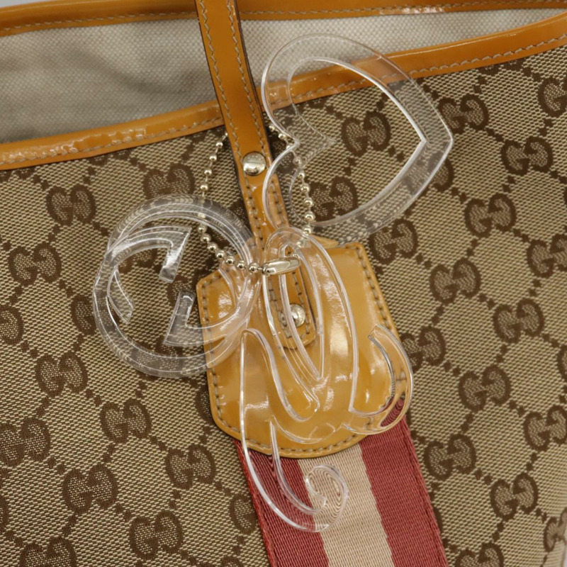 【日本直送】GUCCI GG帆布雪莉系列手提包 米色 金色 211971 正品 yk16245-13