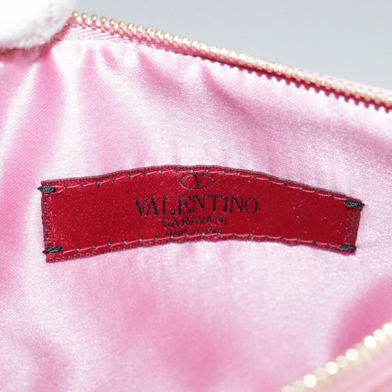 【日本直送】VALENTINO 粉紅真皮手拿包 Auth bs21474-15