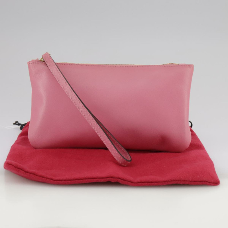 【日本直送】VALENTINO 粉紅真皮手拿包 Auth bs21474-19