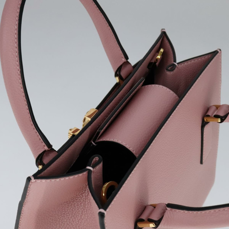 【日本直送】范思哲 (VERSACE) 手提包 皮革 兩用 粉紅色 正品 108430-5