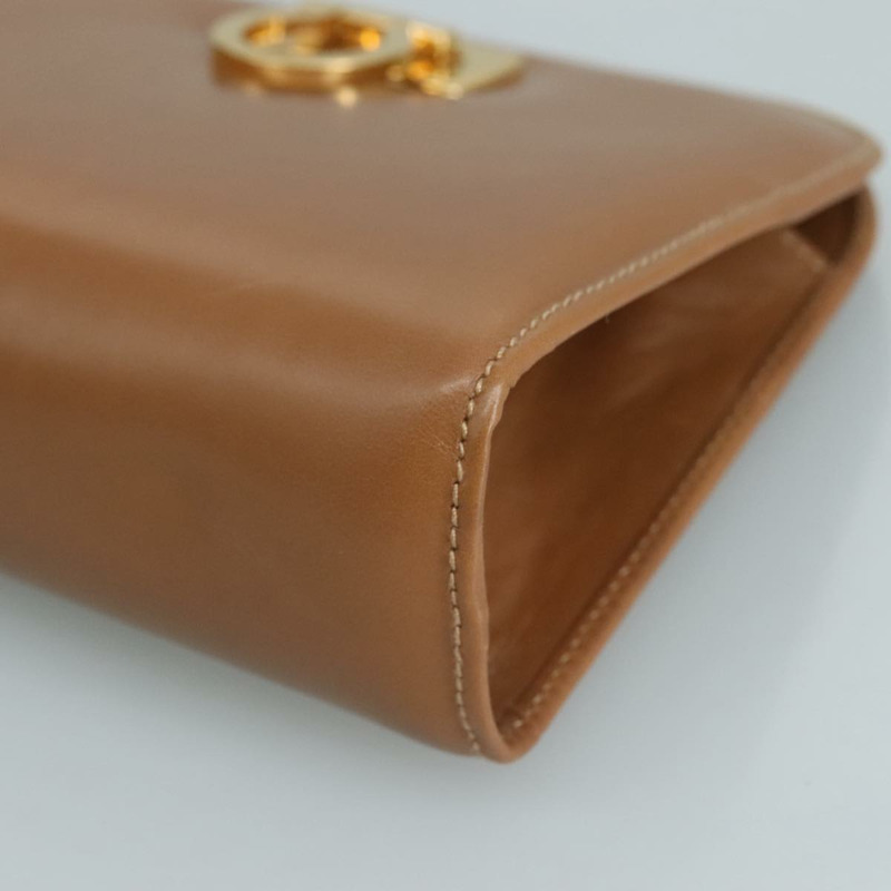 【日本直送】Salvatore Ferragamo Gancini 手拿包 皮革 棕色 金色 正品 90902-7