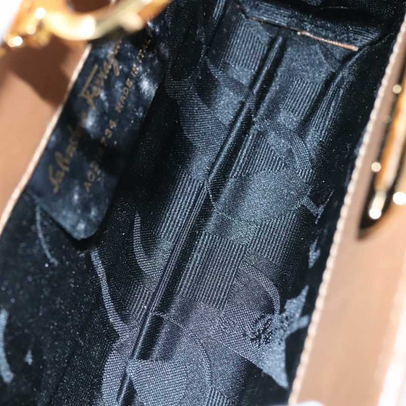 【日本直送】Salvatore Ferragamo Gancini 手拿包 皮革 棕色 金色 正品 90902-13