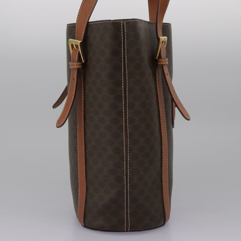 【日本直送】CELINE Macadam帆布肩背包 PVC皮革 棕色 金色 正品 96725-4