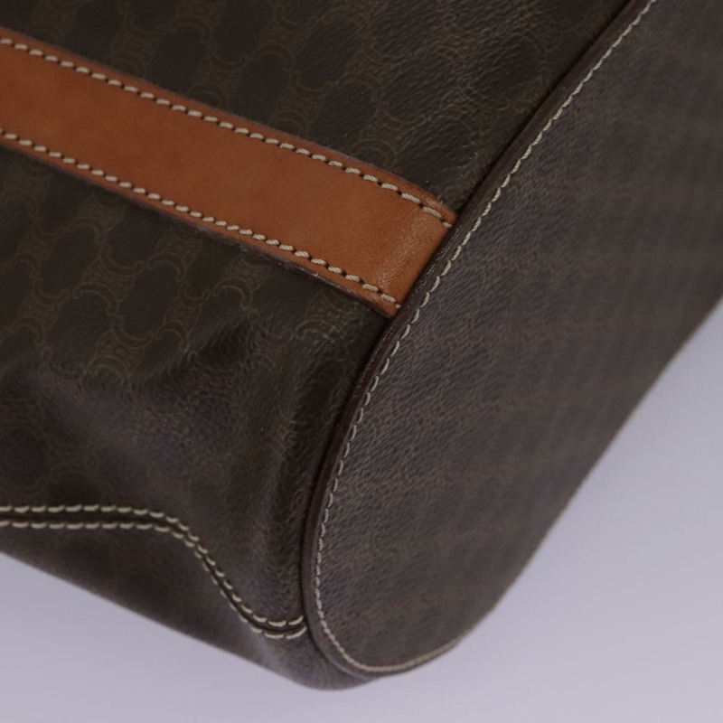 【日本直送】CELINE Macadam帆布肩背包 PVC皮革 棕色 金色 正品 96725-11