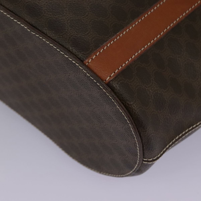 【日本直送】CELINE Macadam帆布肩背包 PVC皮革 棕色 金色 正品 96725-12