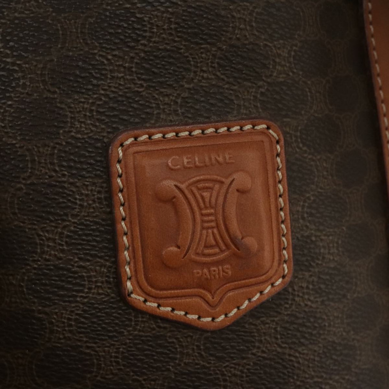 【日本直送】CELINE Macadam帆布肩背包 PVC皮革 棕色 金色 正品 96725-13