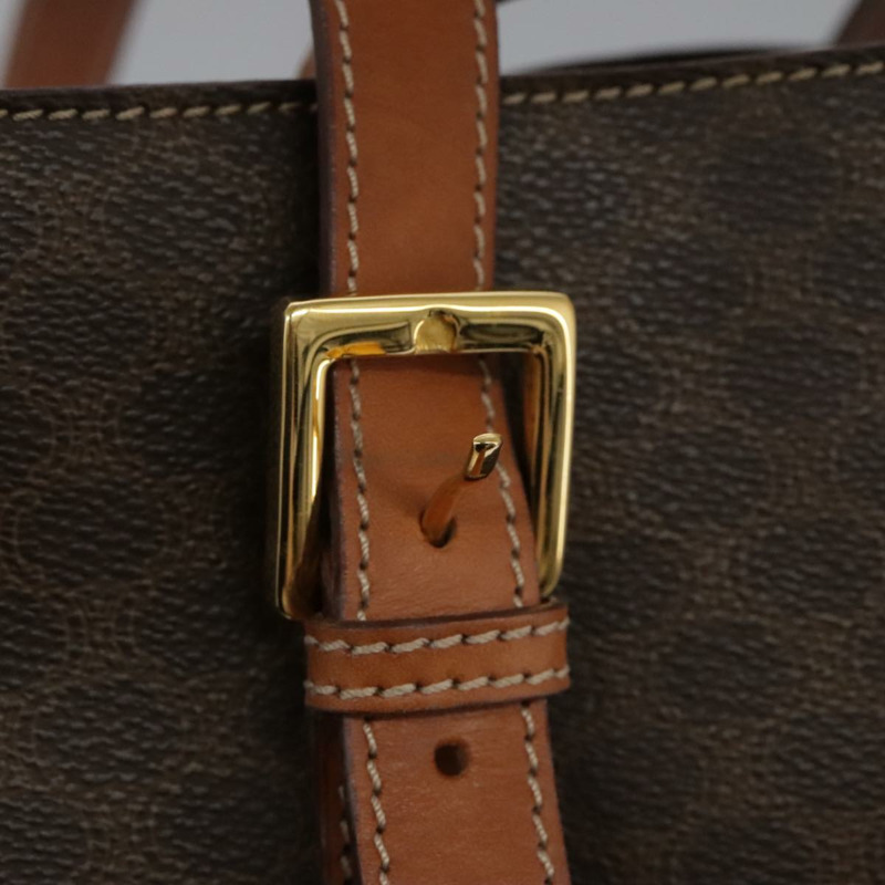 【日本直送】CELINE Macadam帆布肩背包 PVC皮革 棕色 金色 正品 96725-14