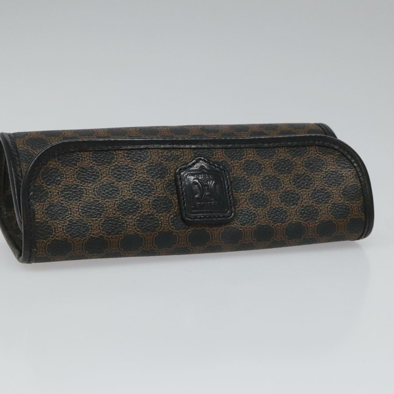 【日本直送】CELINE Macadam帆布手拿包 PVC皮革 黑色 正品 112106-5