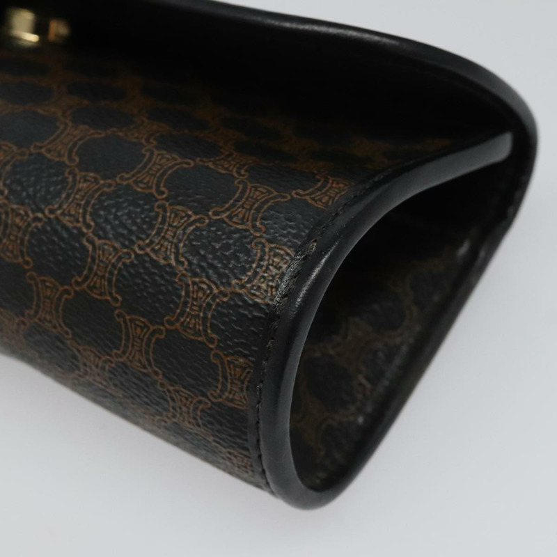 【日本直送】CELINE Macadam帆布手拿包 PVC皮革 黑色 正品 112106-7