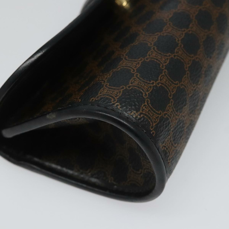 【日本直送】CELINE Macadam帆布手拿包 PVC皮革 黑色 正品 112106-8