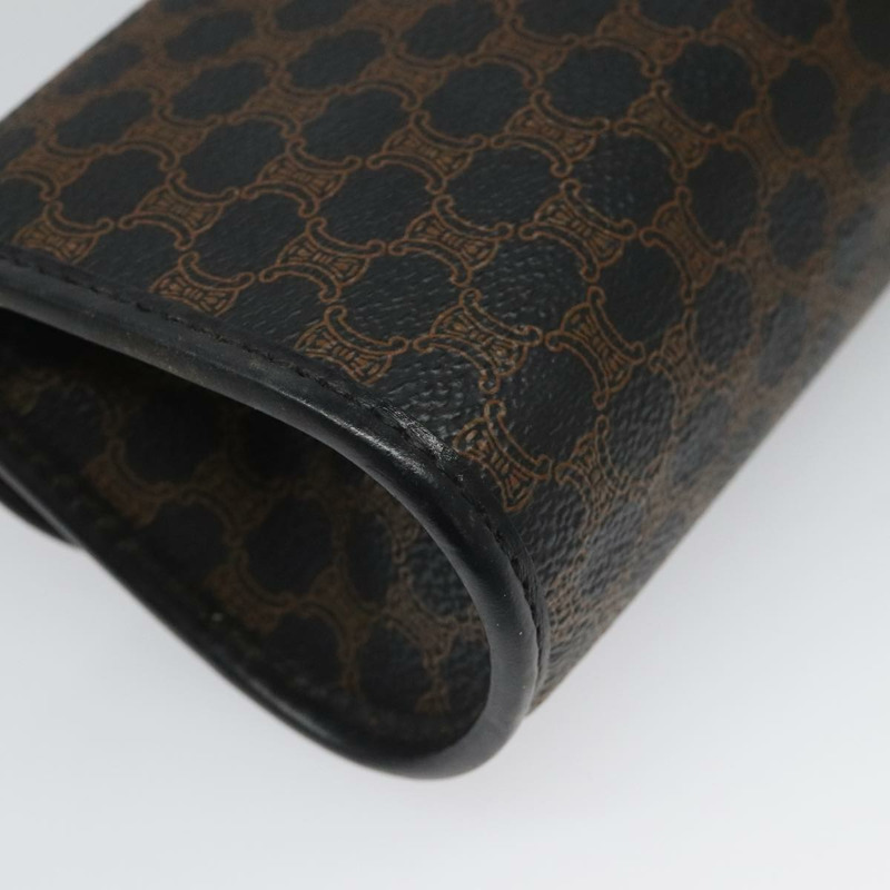 【日本直送】CELINE Macadam帆布手拿包 PVC皮革 黑色 正品 112106-10