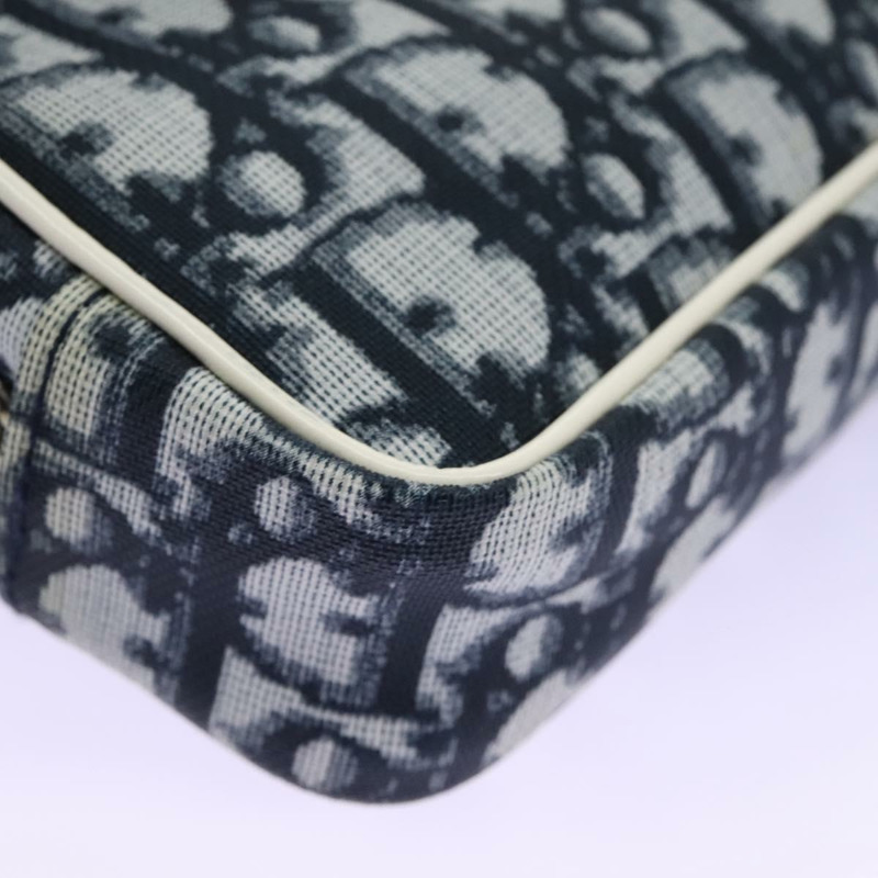 【日本直送】Christian Dior Trotter帆布手拿包 PVC海軍藍 白色 銀色 正品 hk2047-7