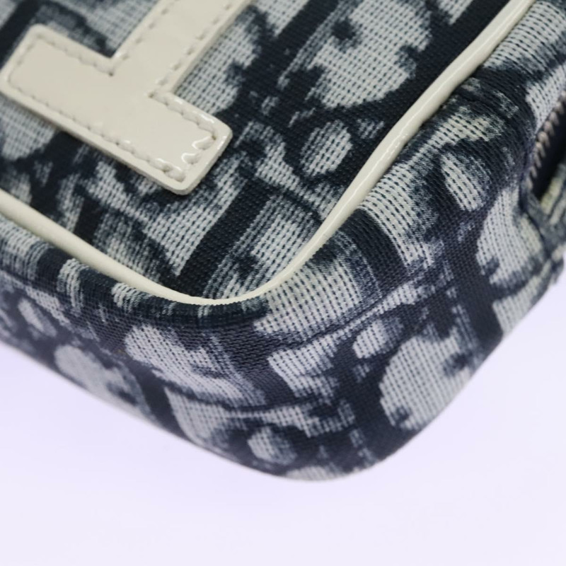 【日本直送】Christian Dior Trotter帆布手拿包 PVC海軍藍 白色 銀色 正品 hk2047-8