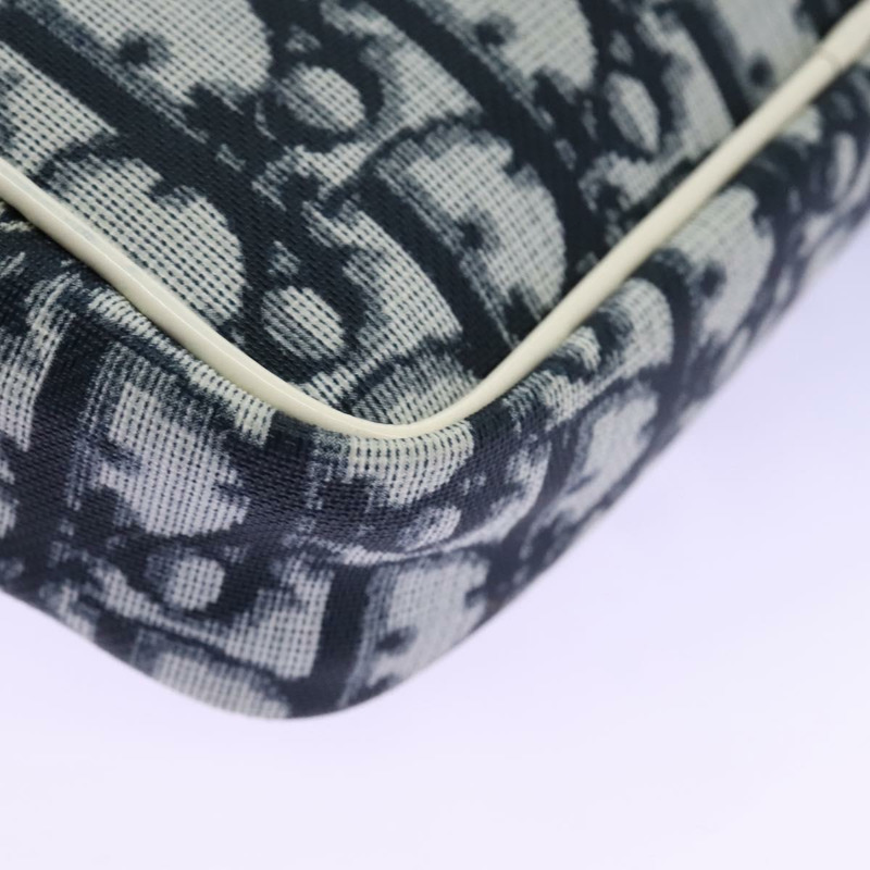 【日本直送】Christian Dior Trotter帆布手拿包 PVC海軍藍 白色 銀色 正品 hk2047-9