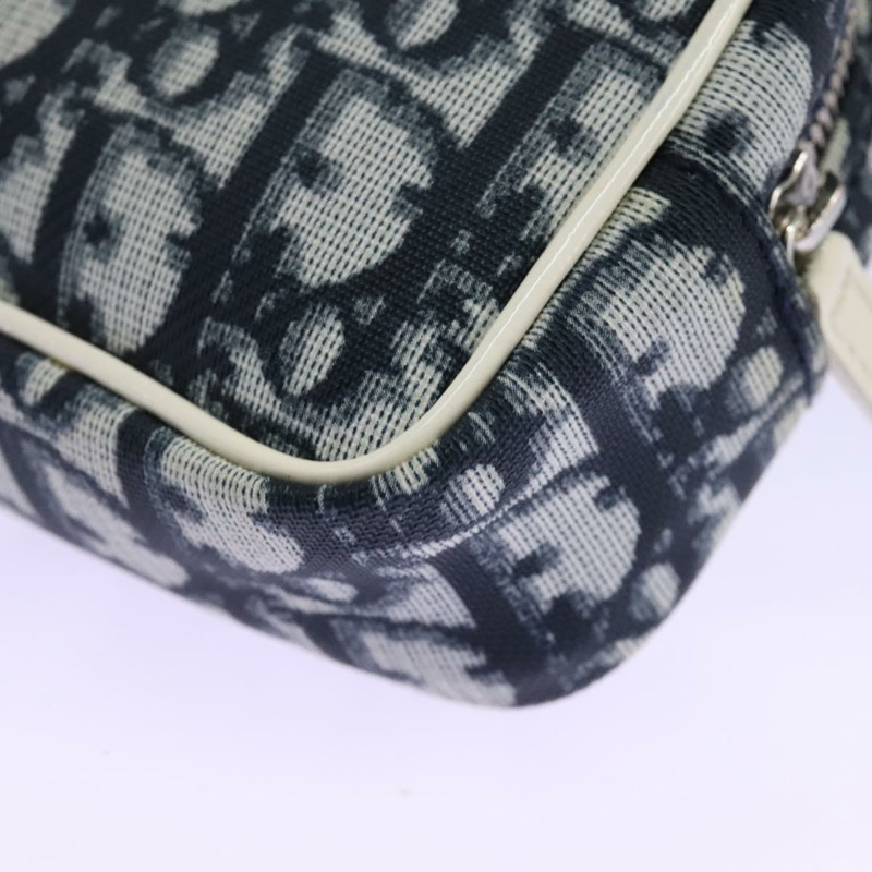 【日本直送】Christian Dior Trotter帆布手拿包 PVC海軍藍 白色 銀色 正品 hk2047-10