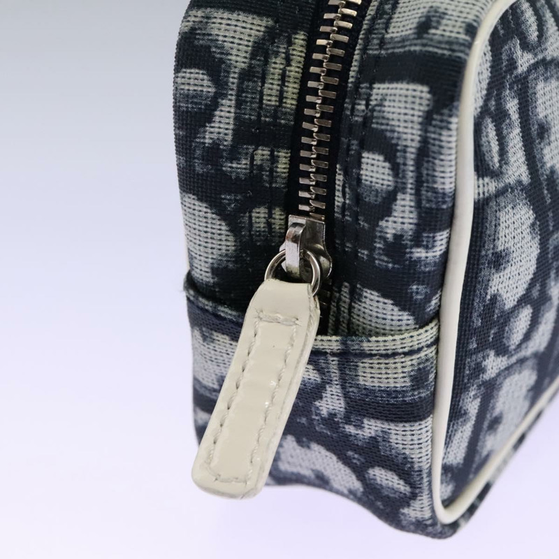 【日本直送】Christian Dior Trotter帆布手拿包 PVC海軍藍 白色 銀色 正品 hk2047-12