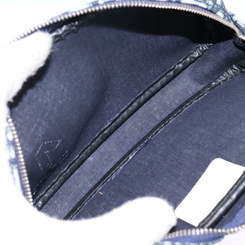 【日本直送】Christian Dior Trotter帆布手拿包 PVC海軍藍 白色 銀色 正品 hk2047-14