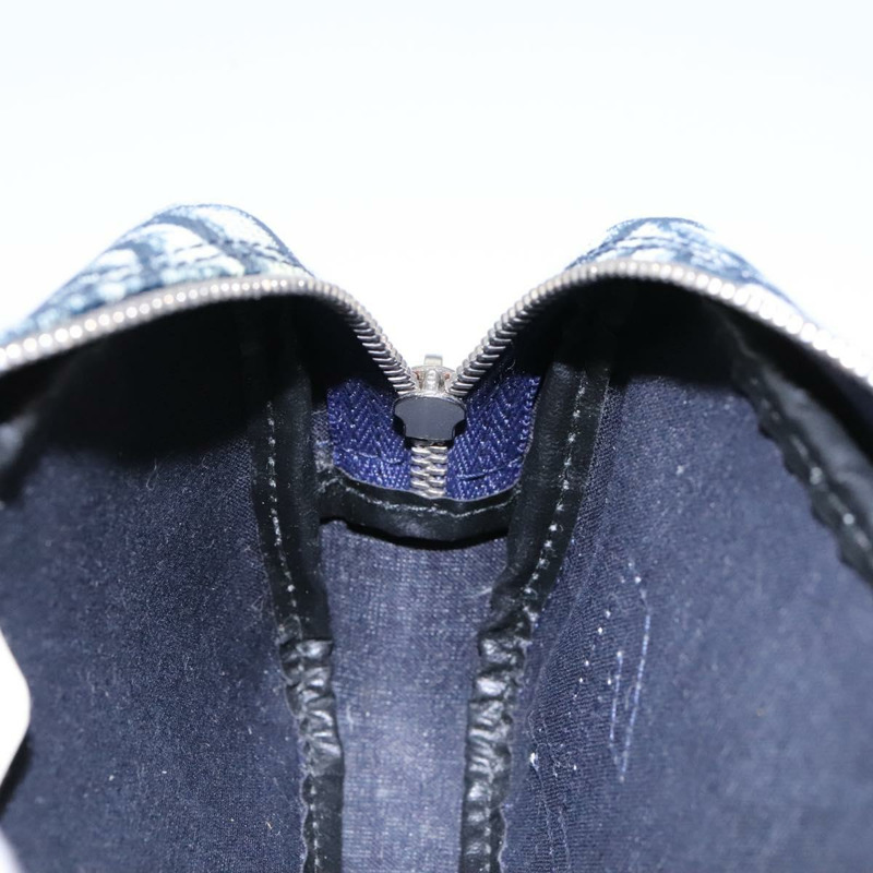 【日本直送】Christian Dior Trotter帆布手拿包 PVC海軍藍 白色 銀色 正品 hk2047-16