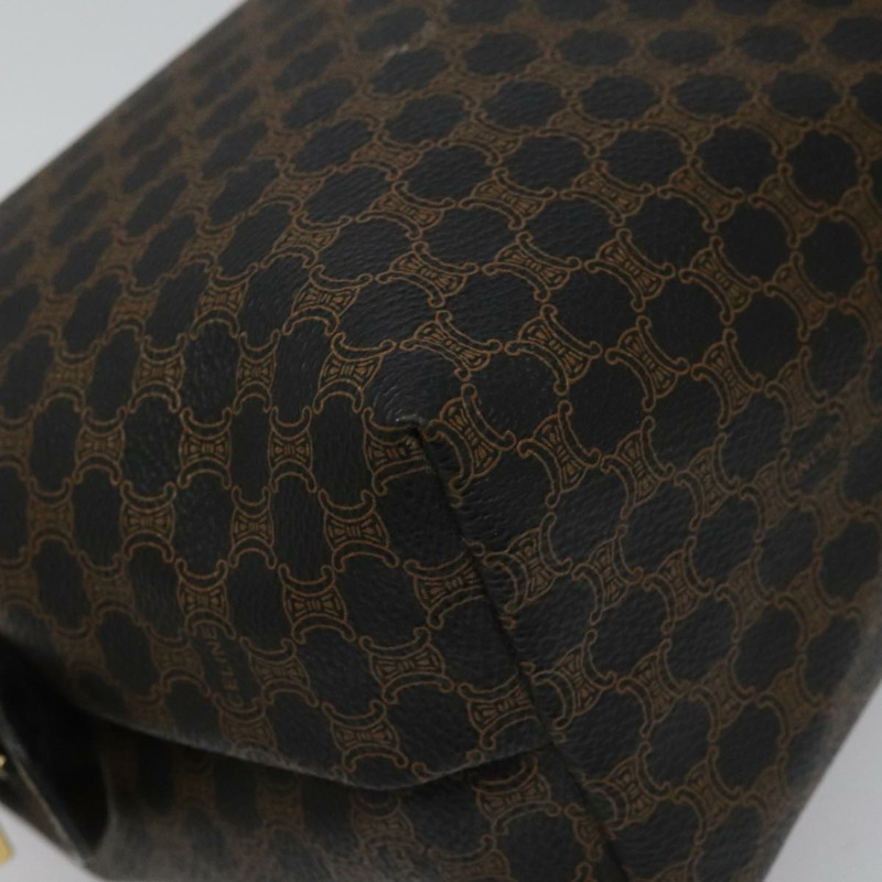 【日本直送】CELINE Macadam帆布手拿包 PVC皮革 黑色 正品 yk17032-8