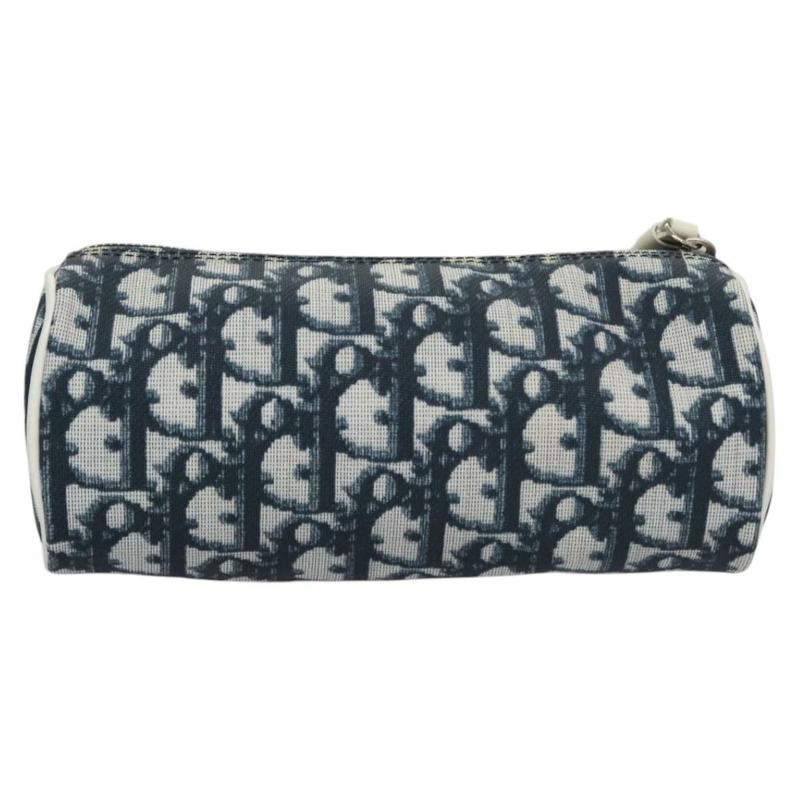 【日本直送】Christian Dior Trotter帆布手拿包 PVC海軍藍 白色 銀色 正品 bs21913-2