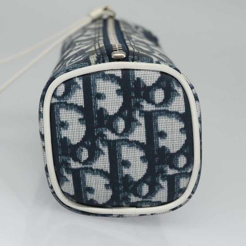 【日本直送】Christian Dior Trotter帆布手拿包 PVC海軍藍 白色 銀色 正品 bs21913-3