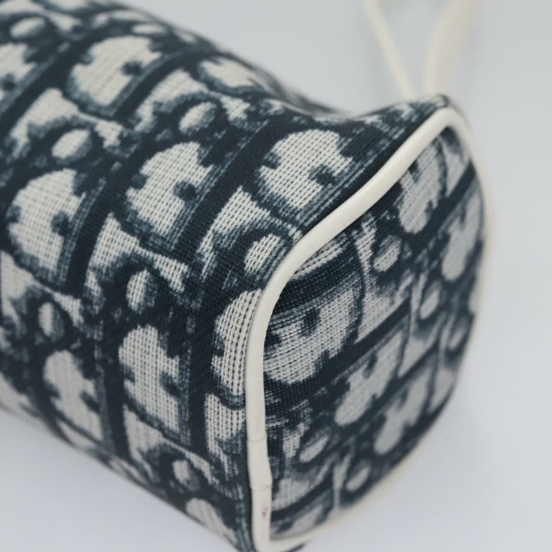 【日本直送】Christian Dior Trotter帆布手拿包 PVC海軍藍 白色 銀色 正品 bs21913-10