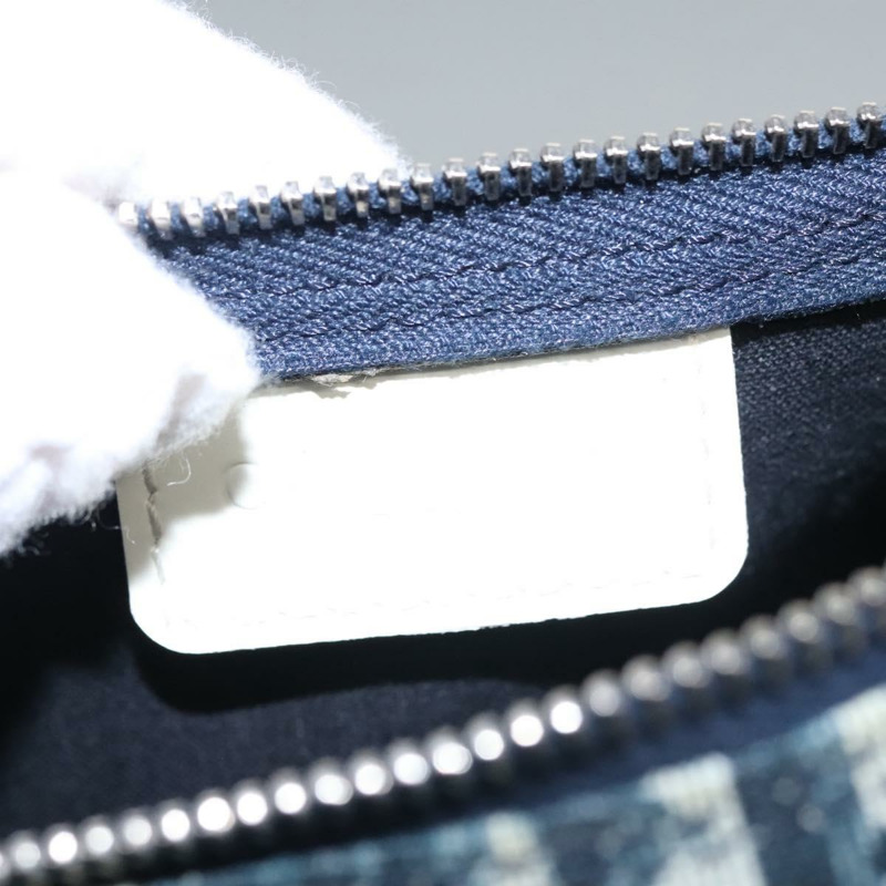 【日本直送】Christian Dior Trotter帆布手拿包 PVC海軍藍 白色 銀色 正品 bs21913-14