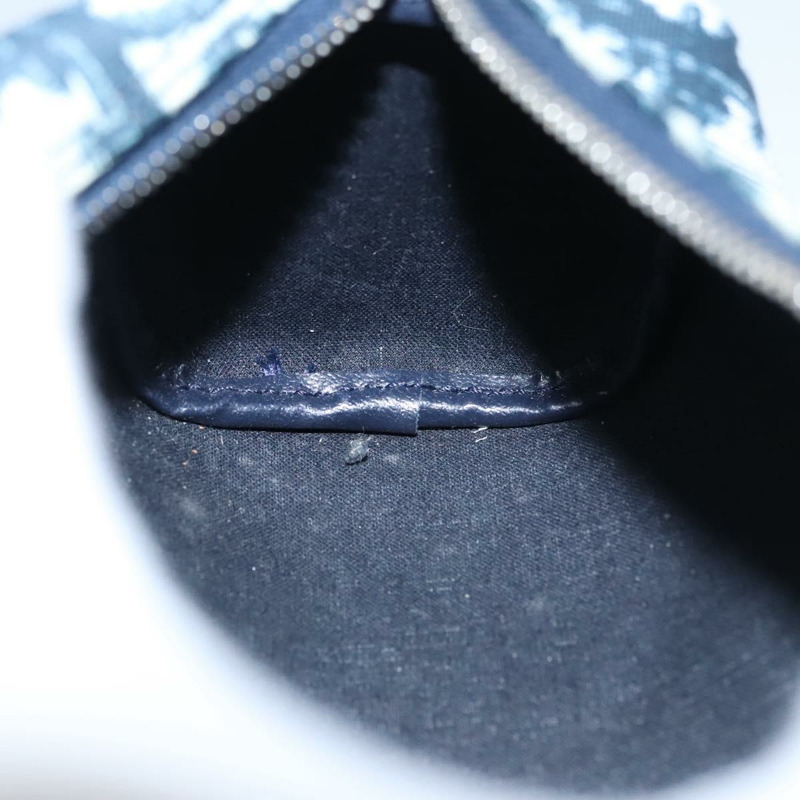 【日本直送】Christian Dior Trotter帆布手拿包 PVC海軍藍 白色 銀色 正品 bs21913-17