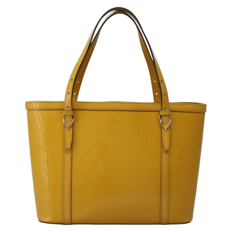 【日本直送】GUCCI Micro GG帆布手提包 漆皮 黃色 336776 正品 114217-2