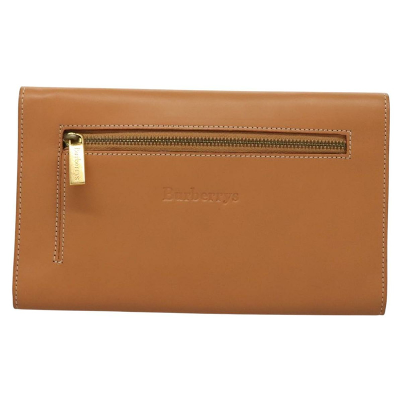 【日本直送】Burberrys皮夾 皮革 米色 金色 正品 bs23983-1