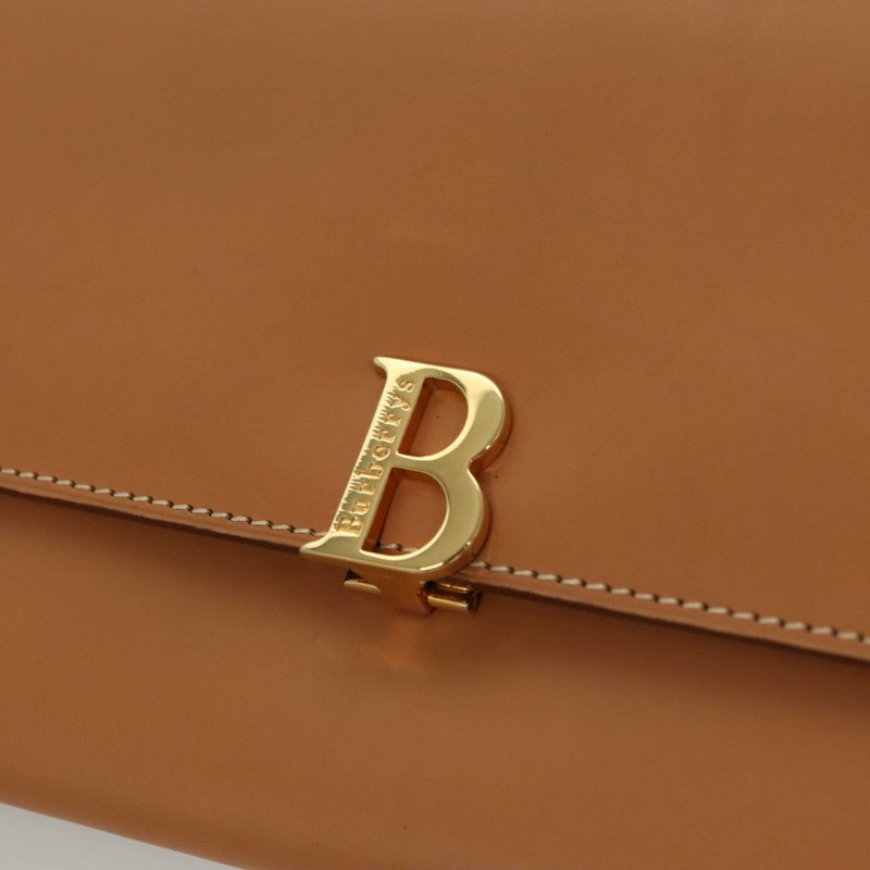 【日本直送】Burberrys皮夾 皮革 米色 金色 正品 bs23983-7
