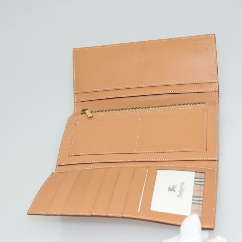 【日本直送】Burberrys皮夾 皮革 米色 金色 正品 bs23983-8
