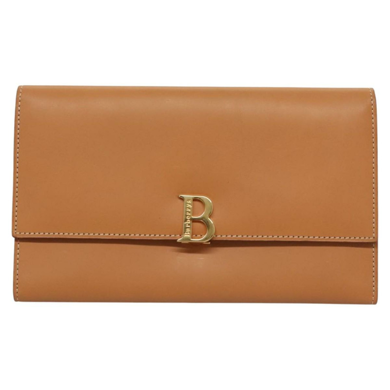 【日本直送】Burberrys皮夾 皮革 米色 金色 正品 bs23983-12
