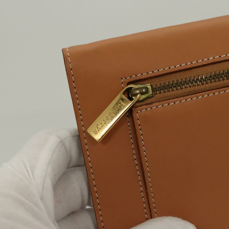 【日本直送】Burberrys皮夾 皮革 米色 金色 正品 bs23983-17