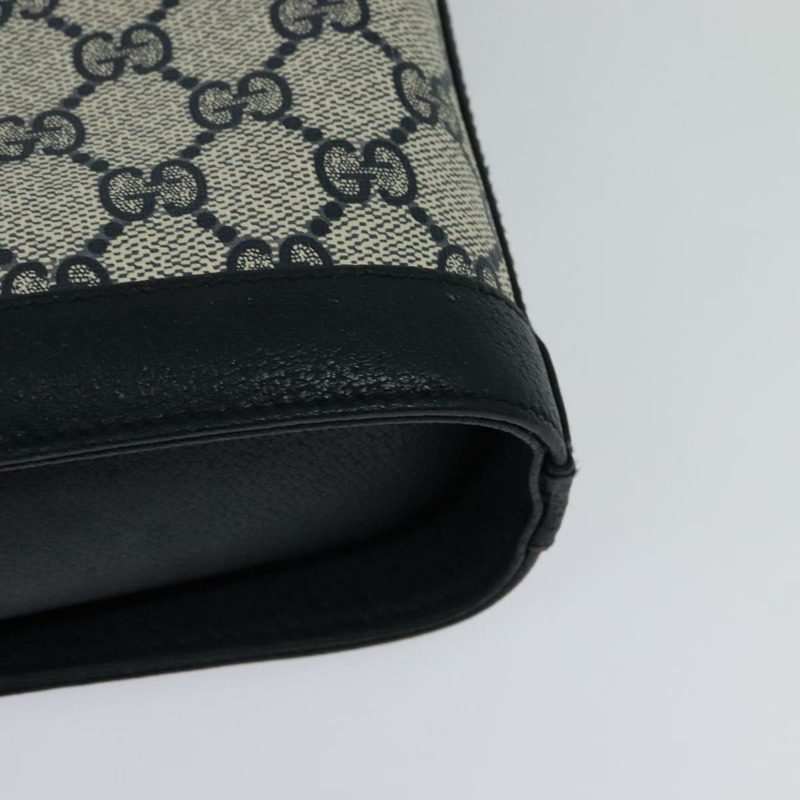 【日本直送】GUCCI GG Supreme 單肩包 PVC 海軍藍/金色 001 109 0579 正品 129552-12