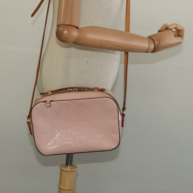 【日本直送】路易威登 Vernis Santa Monica 肩背包 玫瑰金 M90371 正品 131522-22