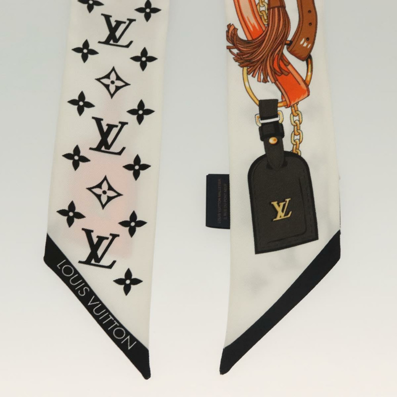 【日本直送】路易威登 (LOUIS VUITTON) 花朵與肩帶 Bando BB 絲巾 白色 M90658 LV 正品 136325M-3