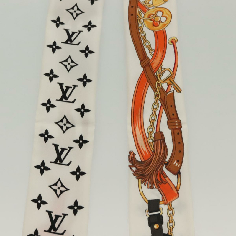 【日本直送】路易威登 (LOUIS VUITTON) 花朵與肩帶 Bando BB 絲巾 白色 M90658 LV 正品 136325M-4