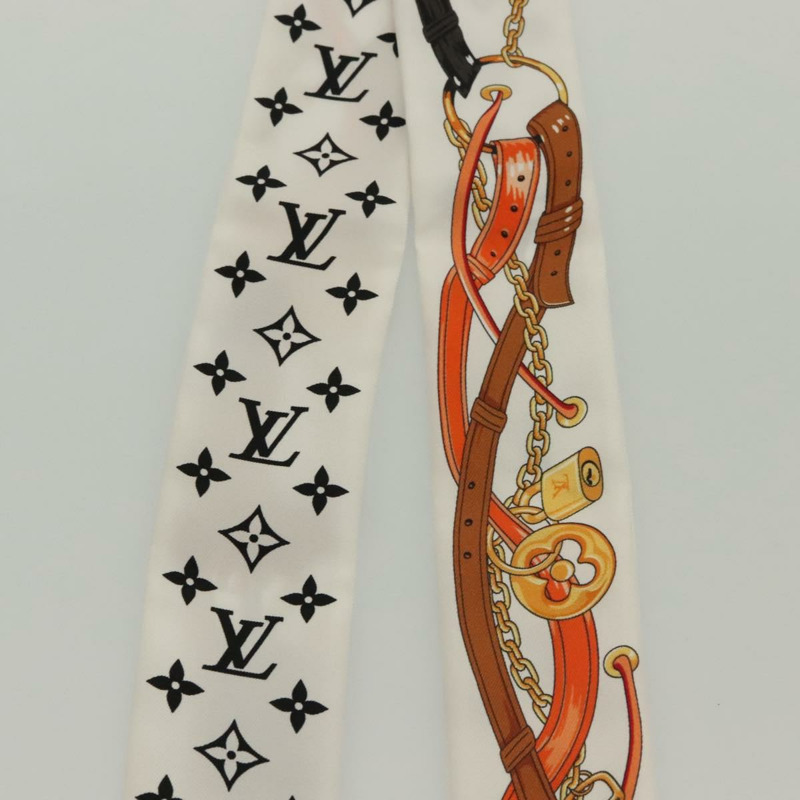 【日本直送】路易威登 (LOUIS VUITTON) 花朵與肩帶 Bando BB 絲巾 白色 M90658 LV 正品 136325M-5