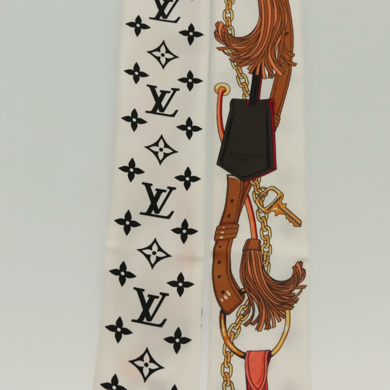 【日本直送】路易威登 (LOUIS VUITTON) 花朵與肩帶 Bando BB 絲巾 白色 M90658 LV 正品 136325M-8