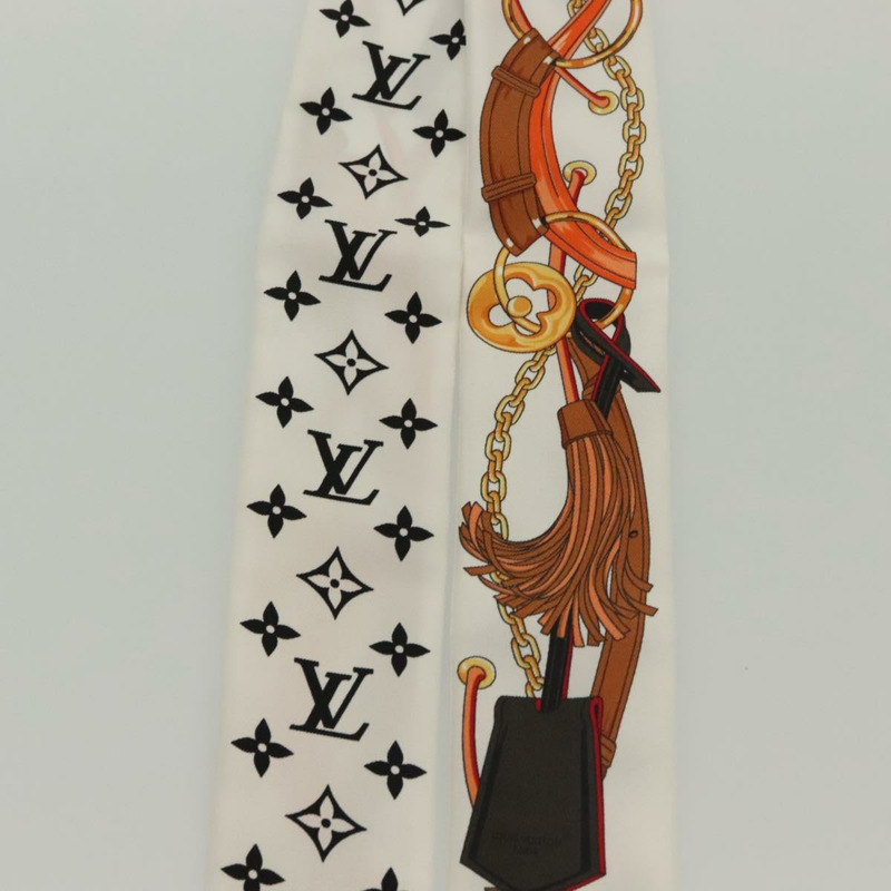 【日本直送】路易威登 (LOUIS VUITTON) 花朵與肩帶 Bando BB 絲巾 白色 M90658 LV 正品 136325M-9
