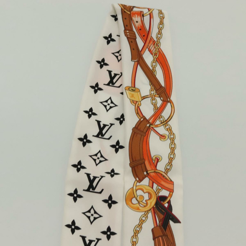 【日本直送】路易威登 (LOUIS VUITTON) 花朵與肩帶 Bando BB 絲巾 白色 M90658 LV 正品 136325M-10